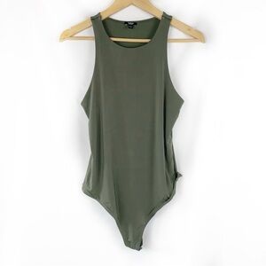 Express Olive Green Body Contour Bodysuit